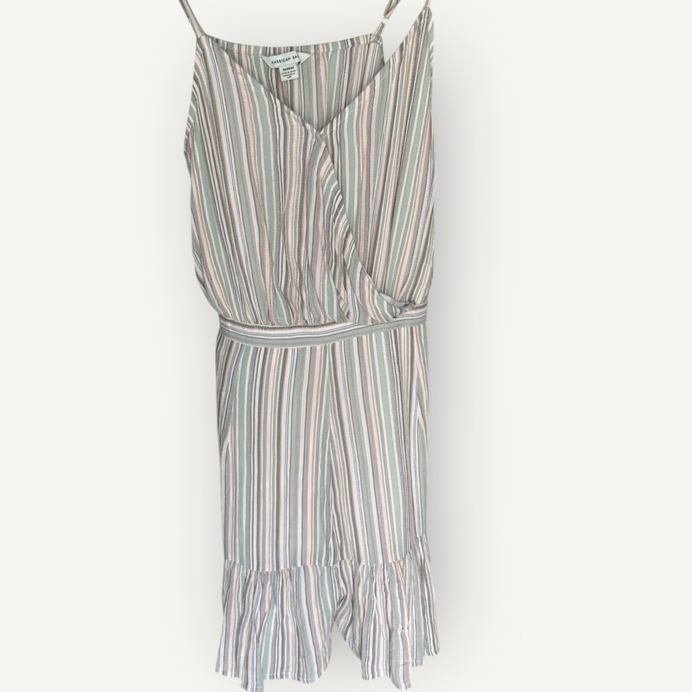 American Eagle Striped Sleeveless Romper Medium - Picture 2 of 3